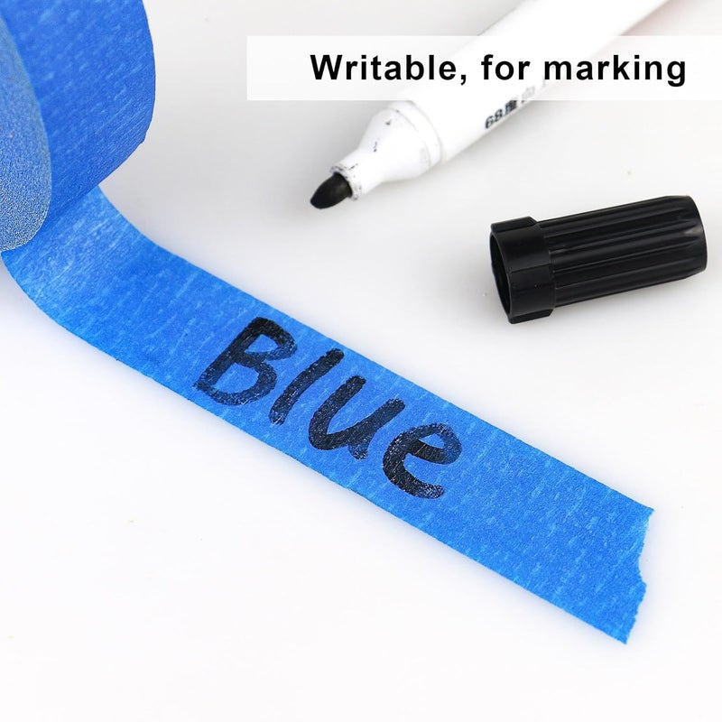 DOAY 2 Pack Blue Painters Tape - Masking Tape 1 Inch Wide - Multi-Surface, Smart Adhesion, Indoor & Outdoor - 180FT Total - Paint Tape for DIY, Labeling, Art, Car, General Purpose (#3910) - Image 5